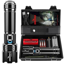 Shadowhawk Rechargeable Torch 500000 Lumen Torches LED Super Bright 5000mAh Long