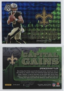 2024 Panini Mosaic Capital Gains Blue Prizm /99 Spencer Rattler #5 Rookie RC