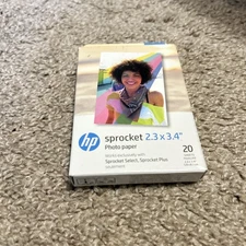 HP Sprocket 2.3 x 3.4” Zink Sticky-backed Photo Paper (20 Sheets)