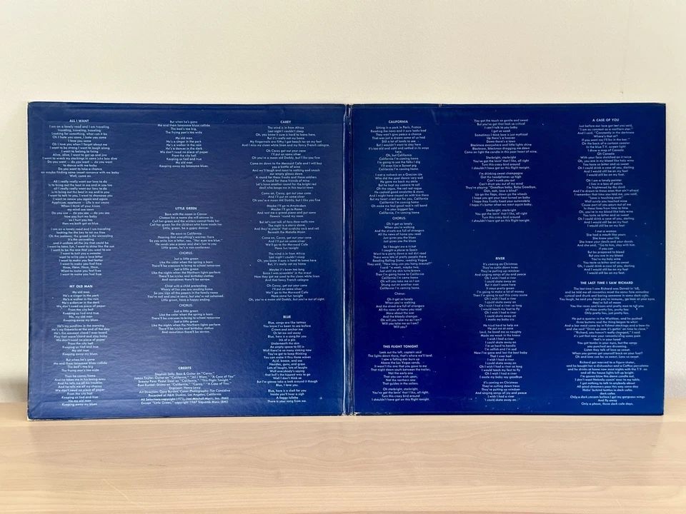 JONI MITCHELL Blue Vinyl 1971 Reprise MS 2038 "T" Terre Haute Pressing Gatefold Foto 3 de 4