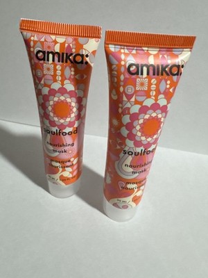 2 (two) Amika Soulfood Nourishing Hair Mask 1 fl oz each NEW, Free Shipping