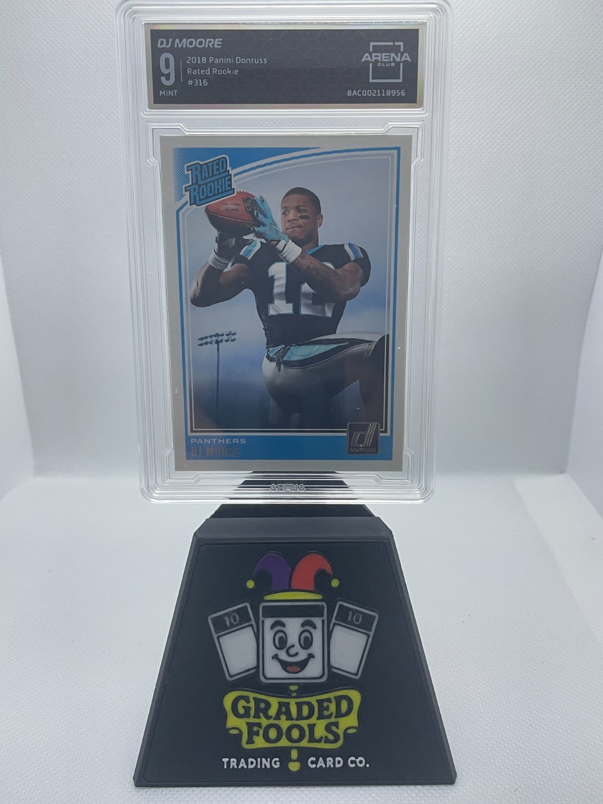 2018 Donruss #316 - DJ Moore - Rated Rookie - Carolina Panthers - Mint Arena 9