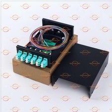 Fiber Optic Terminal Box 12 core LC MM OM3 adapter pigtail 6 ports patch panel 