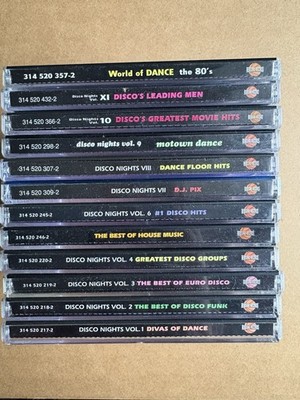 12 Polygram Disco Nights CD Set Volume 1 - 11 all mint discs plus 80 s Extended
