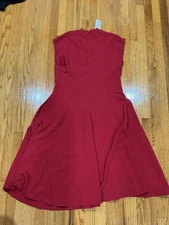 Stella McCartney Red Lace-Up Fit & Flare Dress – Size 42 – Made in Hungary