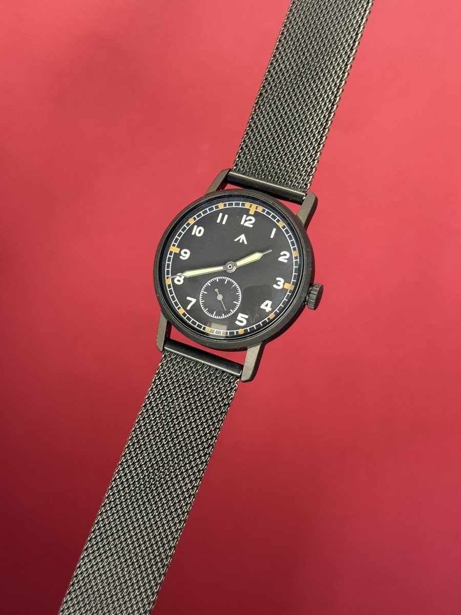 Pobeda Pilot Soviet Mechanical Black Dial Vintage Watch Zim 1990s