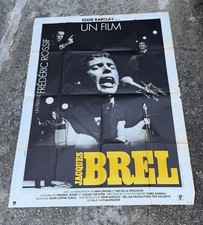 Jacques Brel : Grande Affiche Cinema  Film Vintage 1980