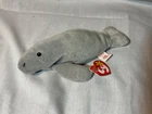 Vintage TY Beanie Original Baby "MANNY" The Manatee, DOB 6-8-95 PVC Pellets MWCT
