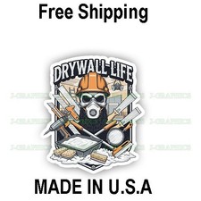 Drywall Life Drywaller Vinyl Decal Sticker Construction Sheetrock Plaster Mud C