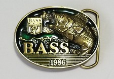 Bass Anglers Sportsman Society. 1986 Brass Belt Buckle.