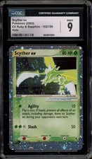 Pokemon Scyther ex EX Ruby & Sapphire Holo Ultra Rare #102 CGC 9 Mint on eBay