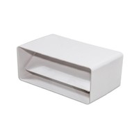 Abluftkanal Flach 55X110Mm Verbinder Mit RüCkstauklappe Kanalbogen Eckig Pvc