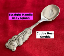 Oneida CUBBY BEAR Straight Handle Baby Spoon 4 3/8" Stainless Steel Flatware
