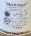Bethlehem Christmas Bell 1978 “Glad Tidings” Limited Edition with Box & COA — photo 7