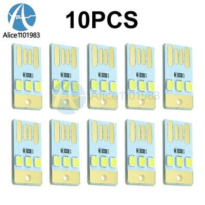 10Pcs Mini 3LED USB Light Lamp Nightlight Camping Outdoor Portable Module For PC