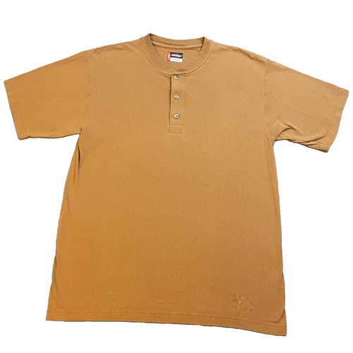 Dickies, Vintage Dickies Henley T-Shirt Men’s Large Tan Workwear Shirt Dad Hipster Grunge