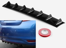 Propartauto 33 X6 Shark Fin Universal Rear Bumper Lip Diffuser 7 Fin Gloss