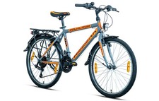26 City Fahrrad Herrenfahrrad Jungenfahrrad Straßenzugelassen Orange Grau  NEU