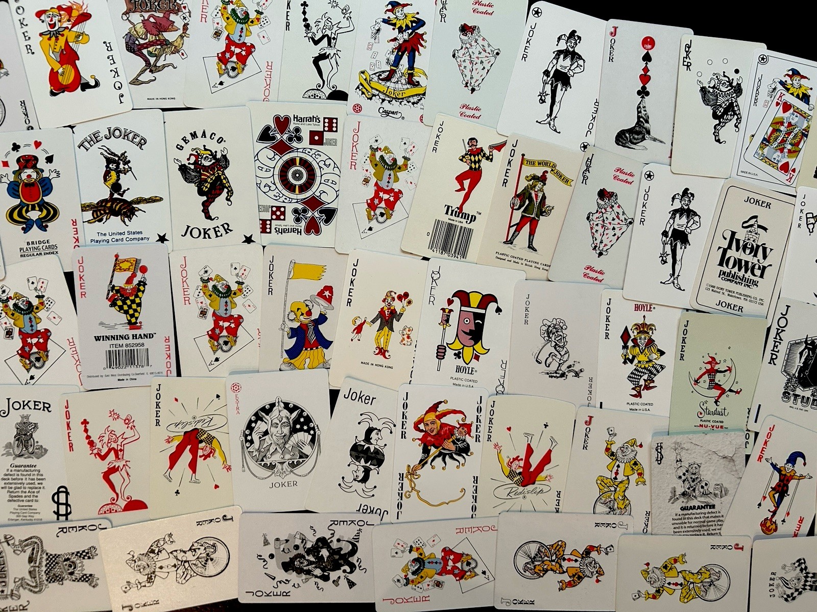 JOKERS 100 Vintage & Modern Joker Playing Cards – Random Assortment Mystery Lot