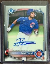 2025 Bowman Chrome Ronny Cruz 1st Bowman Chrome Prospect Auto  Cubs