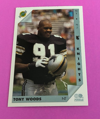 1992 Ultimate WLAF #108 Tony Woods - Knights