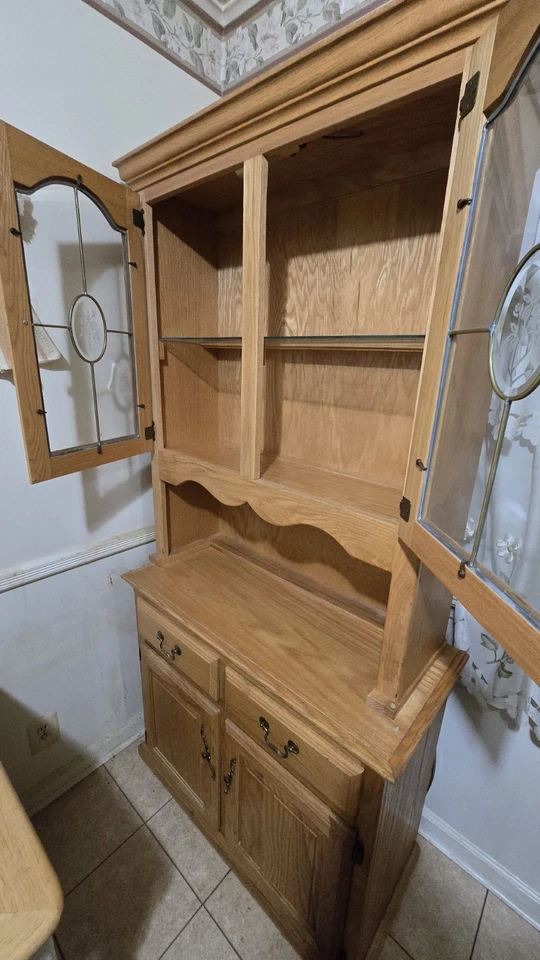 Antiguo buffet de cocina francés artesanal de vidrio estampado, principios del siglo XX Foto 2 de 4