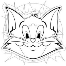 Tom, tom and jerry drawing black and white Die Cut Vinyl Decal