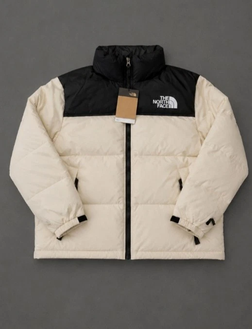 The North Face Herren Daunenjacke 700 mit Kapuze Weiß/Schwarz Gr. M - Bild 2 von 4