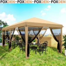 Large 6 x 3m Pop Up Gazebo Party Tent Marquee Canopy with 6 Removable Sidewalls