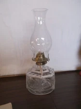 Vintage & Never Used, Cut Glass Oil Lamp, 14" Tall from Lamplight Farms