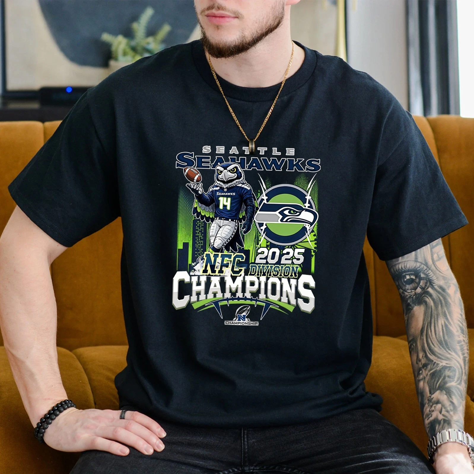 Mascot Seattle Seahawks NFC Champions T-Shirt