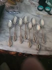 Sterling Silver  Rose point Demitasse Spoons x 8  by Wallace