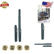 Telescoping Rod Case Black Polypropylene Lock...