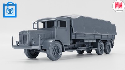 Bussing-NAG 900 Fahrzeug 3D Druck mehrere Maßstäbe 1:35-1:16