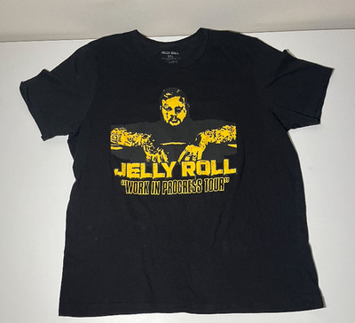 Jelly Roll 'Work In Progress' Tour T-Shirt DOUBLE SIDED All sizes remake PA11074