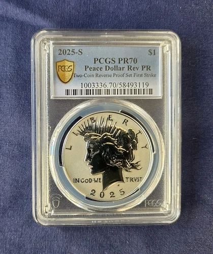 2025-S $1 SILVER PEACE DOLLAR REVERSE PROOF PCGS PR70