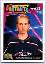 2020-21 Upper Deck UD Portraits Matiss Kivlenieks Rookie Columbus Blue Jackets