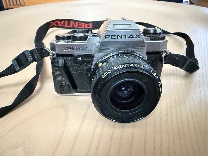 Pentax Super Program Silver 35mm SLR Film Camera w/ SMC Pentax-A 35-70mm Lens