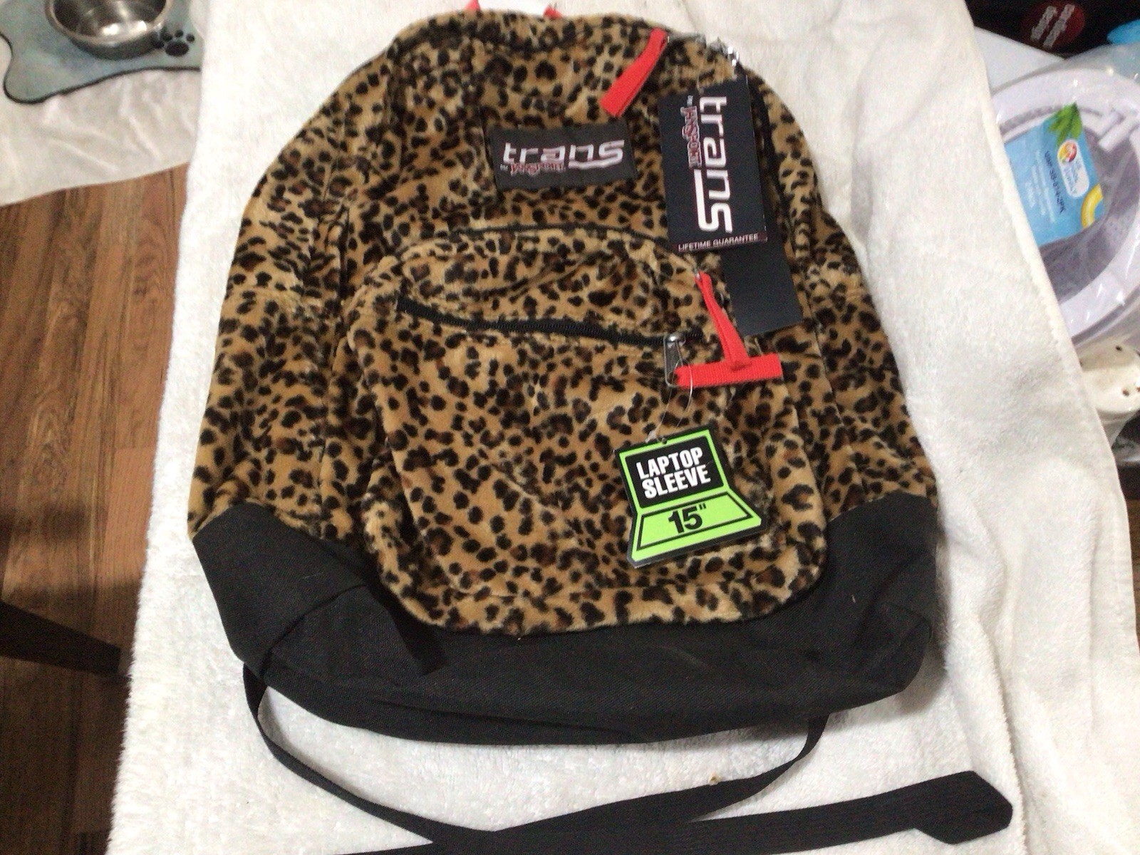 Leopard Print Fuzzy Bag