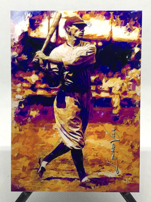 Frank Schulte Art Card Limited 14/50 Vela Signed (Cubs) 2017