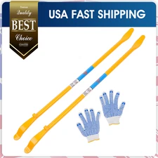 NEW 2 Pack Tire Mount and Demount Iron Tubeless Tire Removal Tool 41 in Yellow