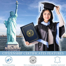 US Citizenship Certificate Holder, US Citizenship Gifts, PU Naturalization C...