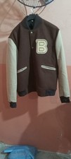 Men's Varsity Letterman Baseball Jacket with B Logo  College Team Jacket