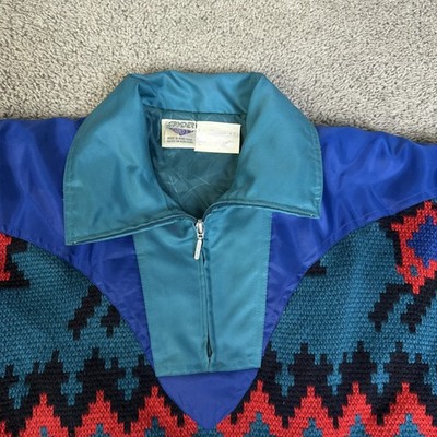 Vintage 90s Spyder Ski Sweater Mens M Wind Stopper Geometric Apres