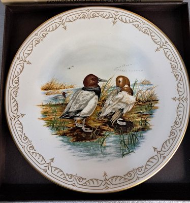 Edward Marshall BOEHM Water Bird Plate Collection Canvas Back Ducks Rustic Cabin