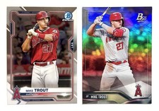 MIKE TROUT - 2021 BOWMAN CHROME #54 and 2021 BOWMAN PLATINUM #61