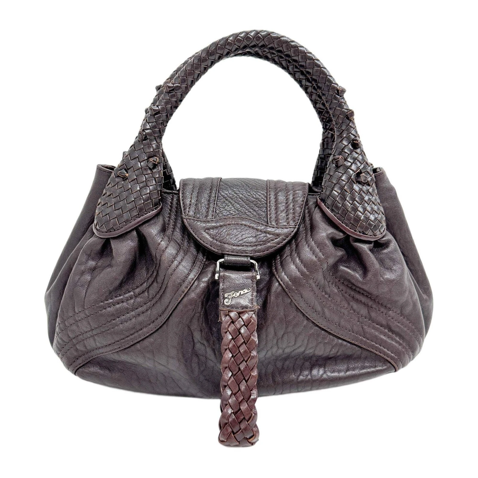 Fendi — FENDI Mini Spy Espresso Brown Leather Hand Bag