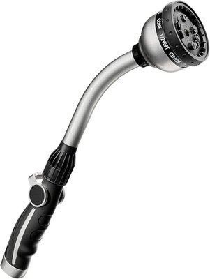 Watering Wand Heavy Duty, Metal Garden Hose Wand with Thumb Flow Control, 15-Inc
