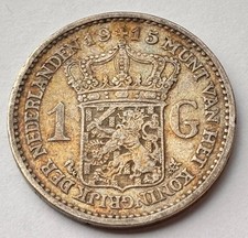 1 Gulden 1915 Niederlande K&ouml;nigin Wilhelmina Silberm&uuml;nze