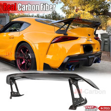 Real Carbon Fiber Rear Trunk Spoiler Wing Lip For Toyota Supra A90 A91 Mk5 19-26 Real Carbon Fiber Rear Trunk Spoiler Wing Lip For Toyota Supra A90 A91 Mk5 19-26